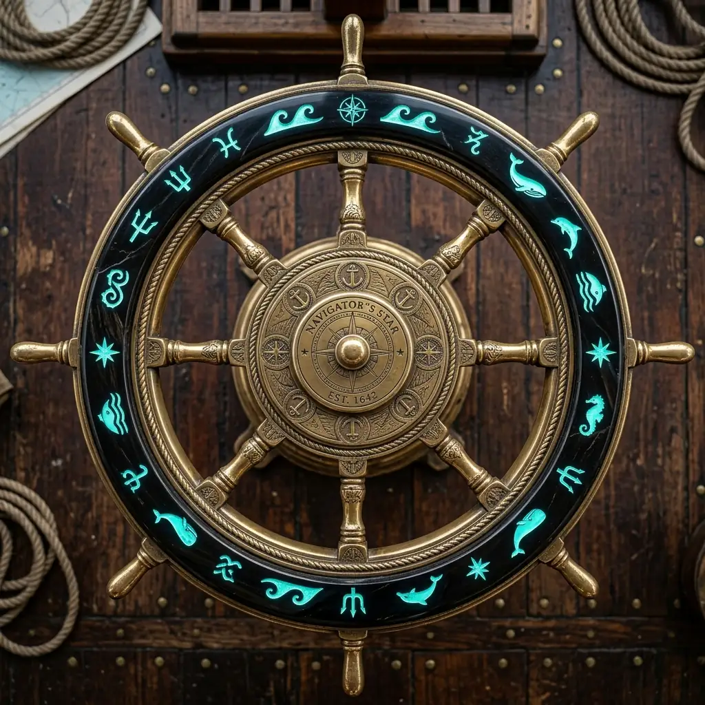 Brass Nautical Wheel